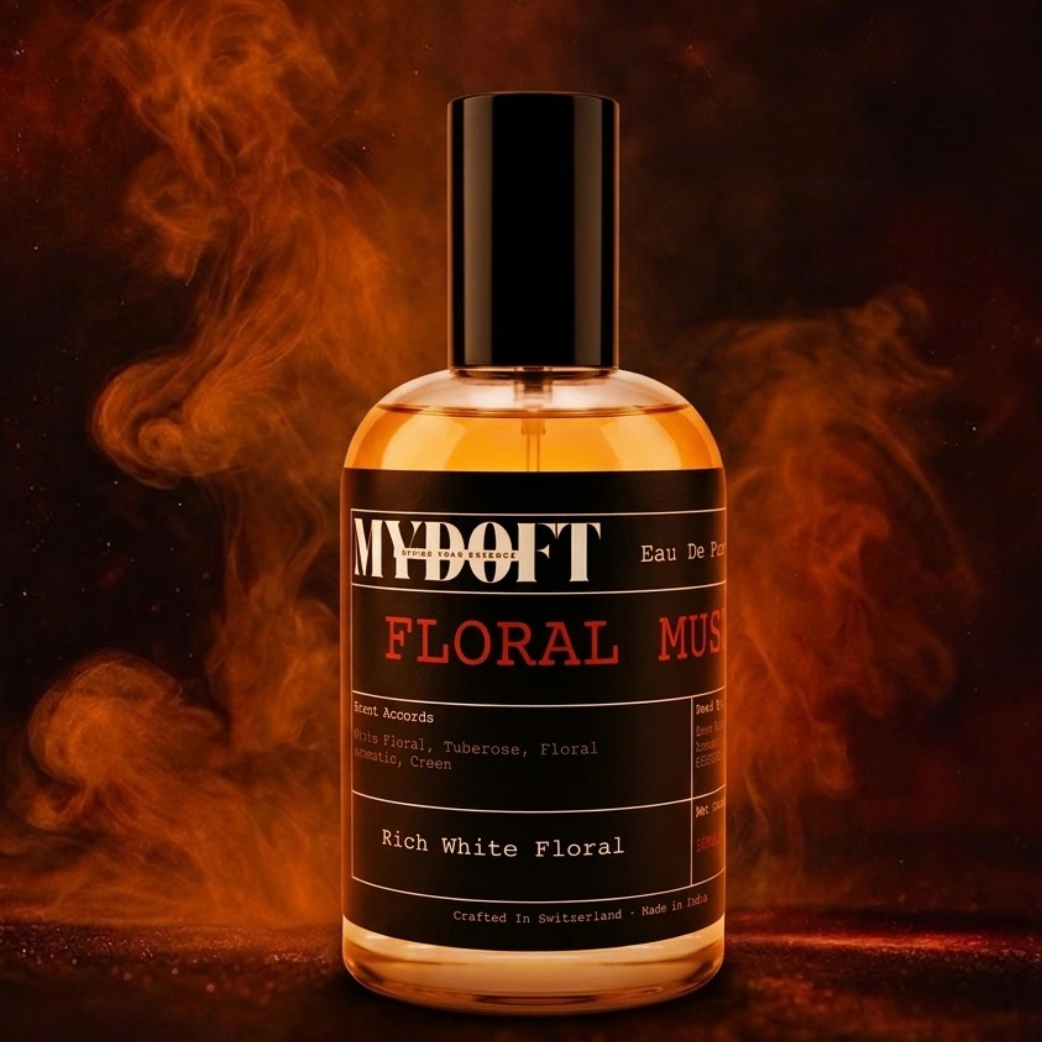 MYDOFT Floral Muse | Eau De Parfum | White Floral Tuberose Perfume with Green & Soft Animalic Notes | Women