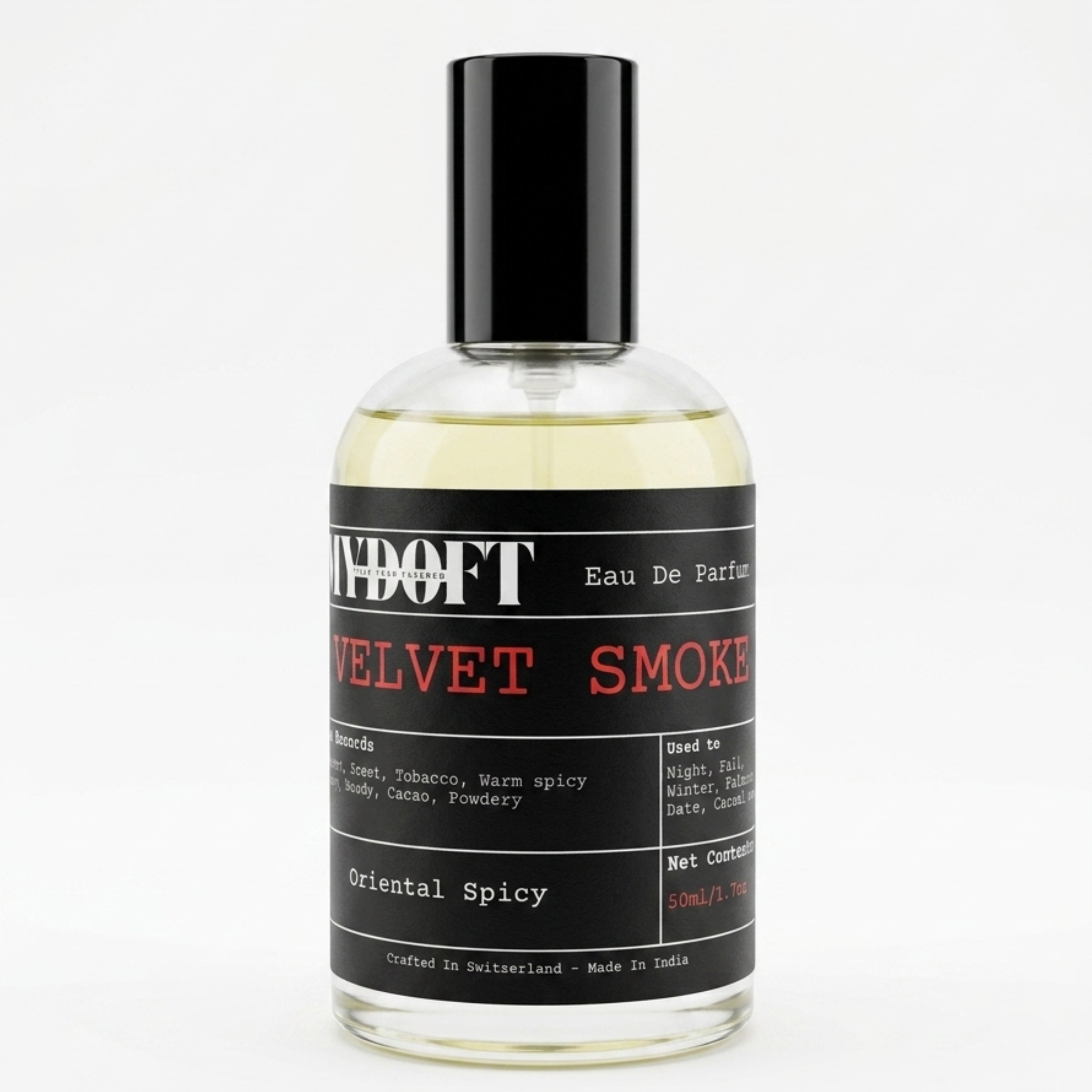 MYDOFT Velvet Smoke | Eau De Parfum | Sweet Vanilla Tobacco Warm Spicy Perfume | Unisex