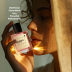 MYDOFT VELVET KISS PERFUME IN THE HAND OF A BEAUTIFUL WOMEN