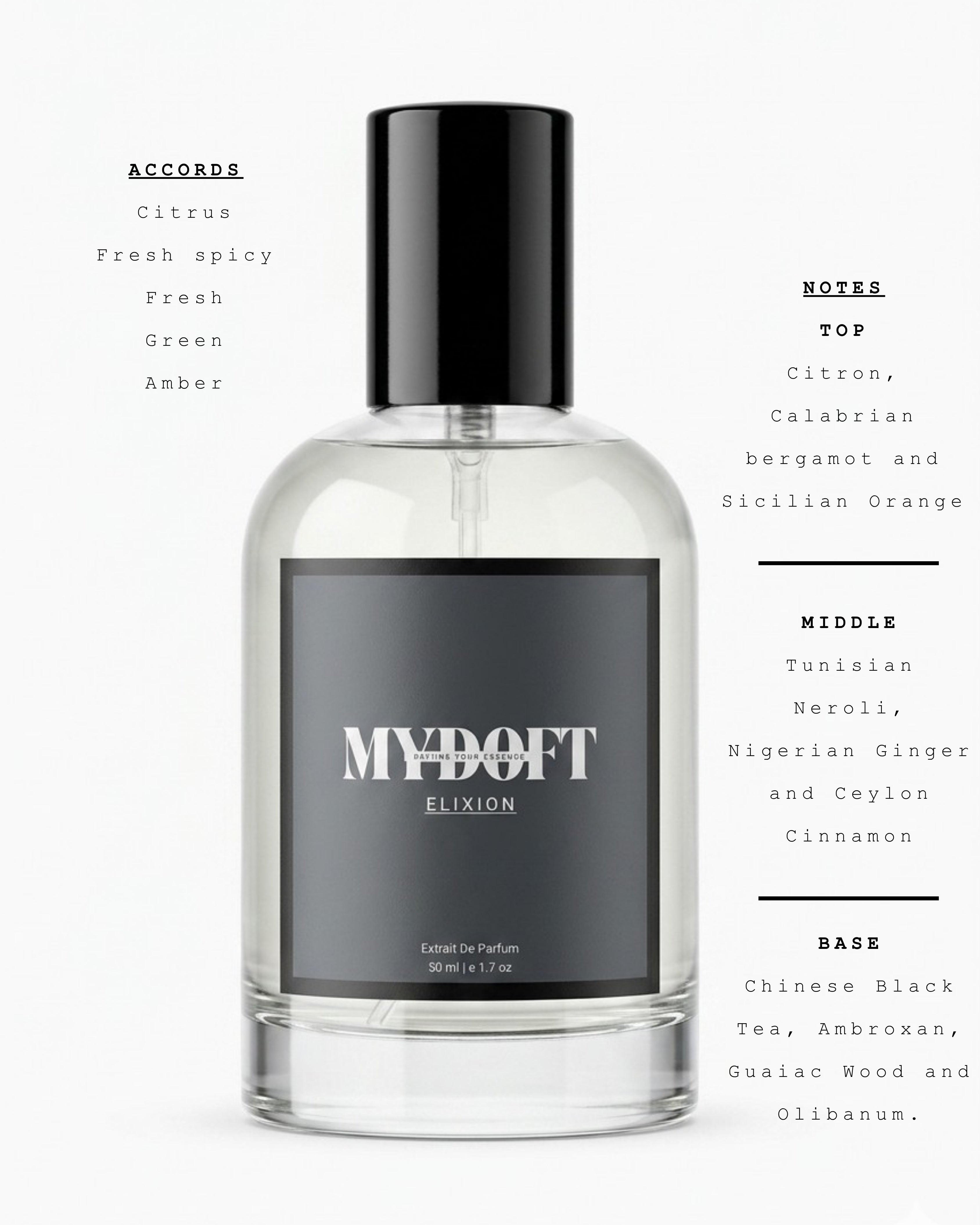 MYDOFT Elixion | Extrait De Parfum | Unisex | 50 ml