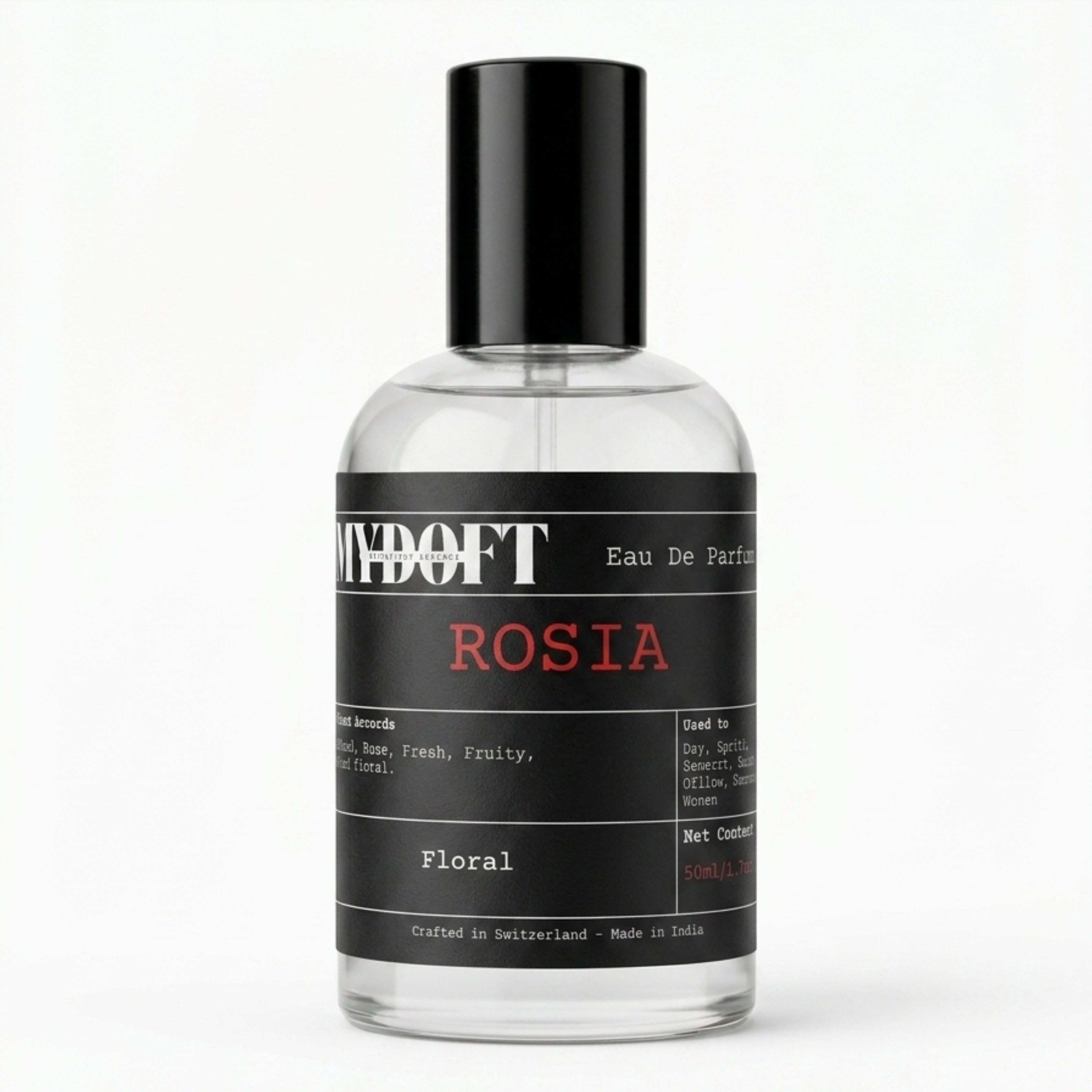 MYDOFT Rosia | Eau De Parfum | Floral Rose Perfume with Fresh Fruity & White Floral Notes | Women