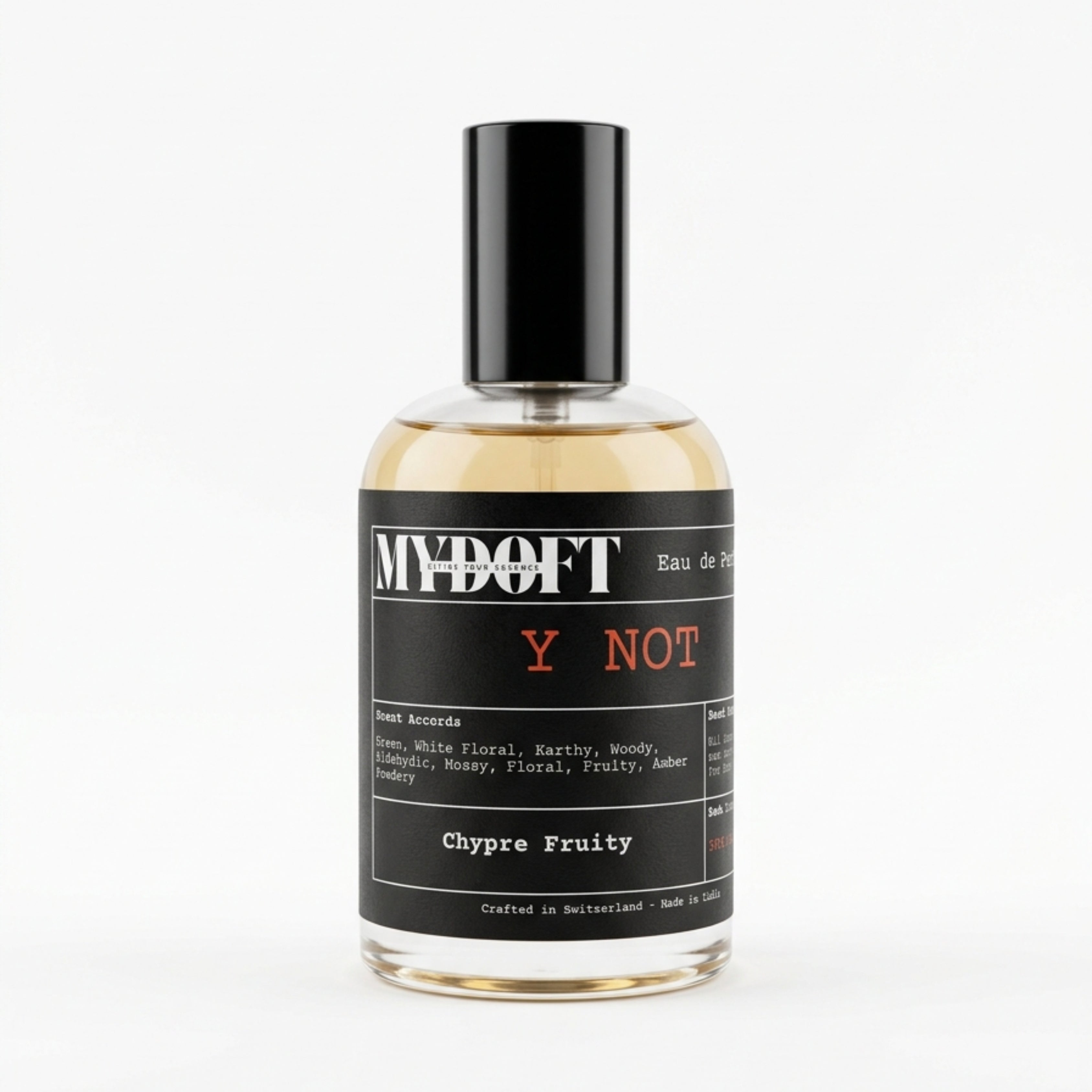 MYDOFT Y Not | Eau De Parfum | Chypre Fruity Perfume with Green, White Floral & Woody Notes | Women