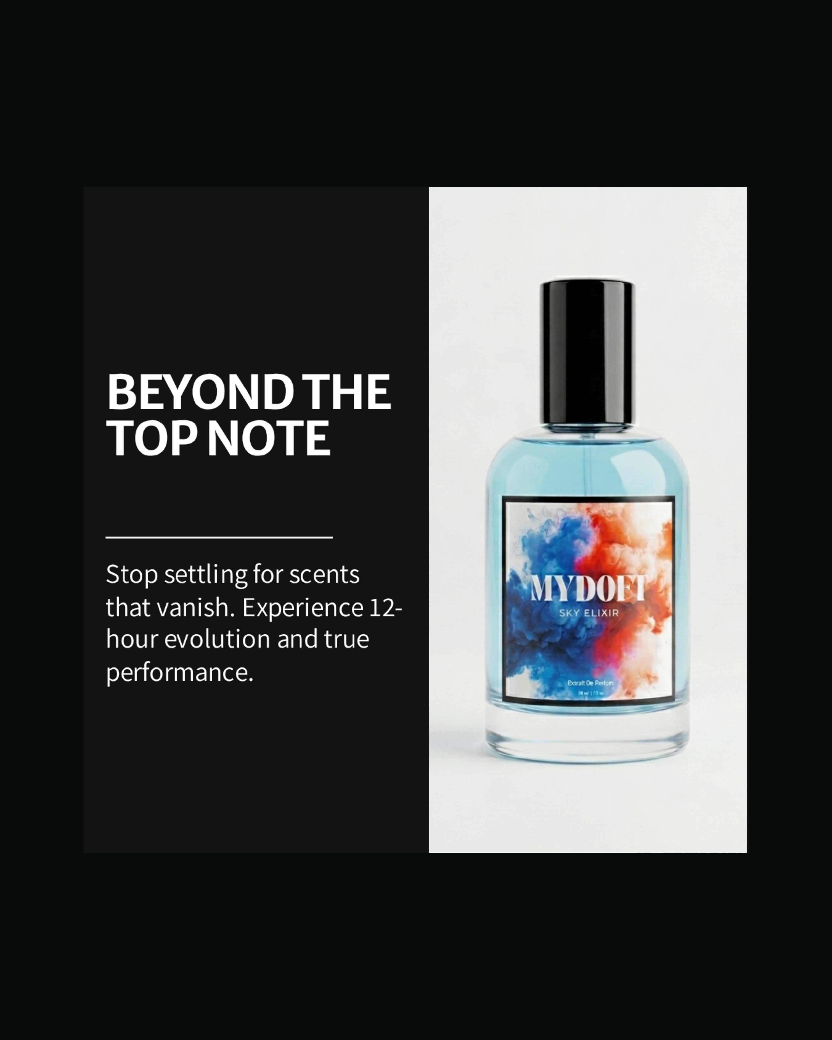 MYDOFT Sky Elixer | Extrait de Parfum | Aromatic Marine, Ozonic & Citrus Fresh Woody Amber Perfume | Unisex
